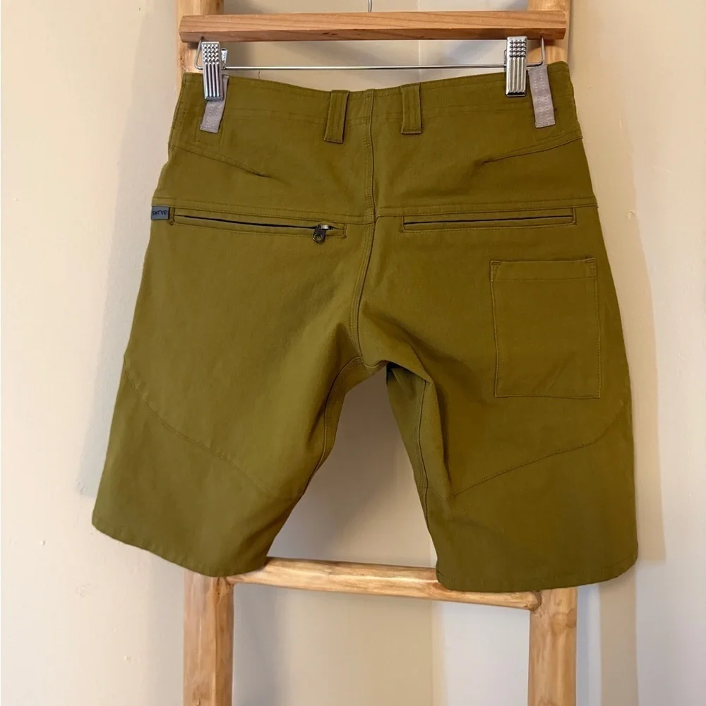 Swrve 4-way stretch CORDURA® cigarette fit jorts men's Army Green 28 ￼